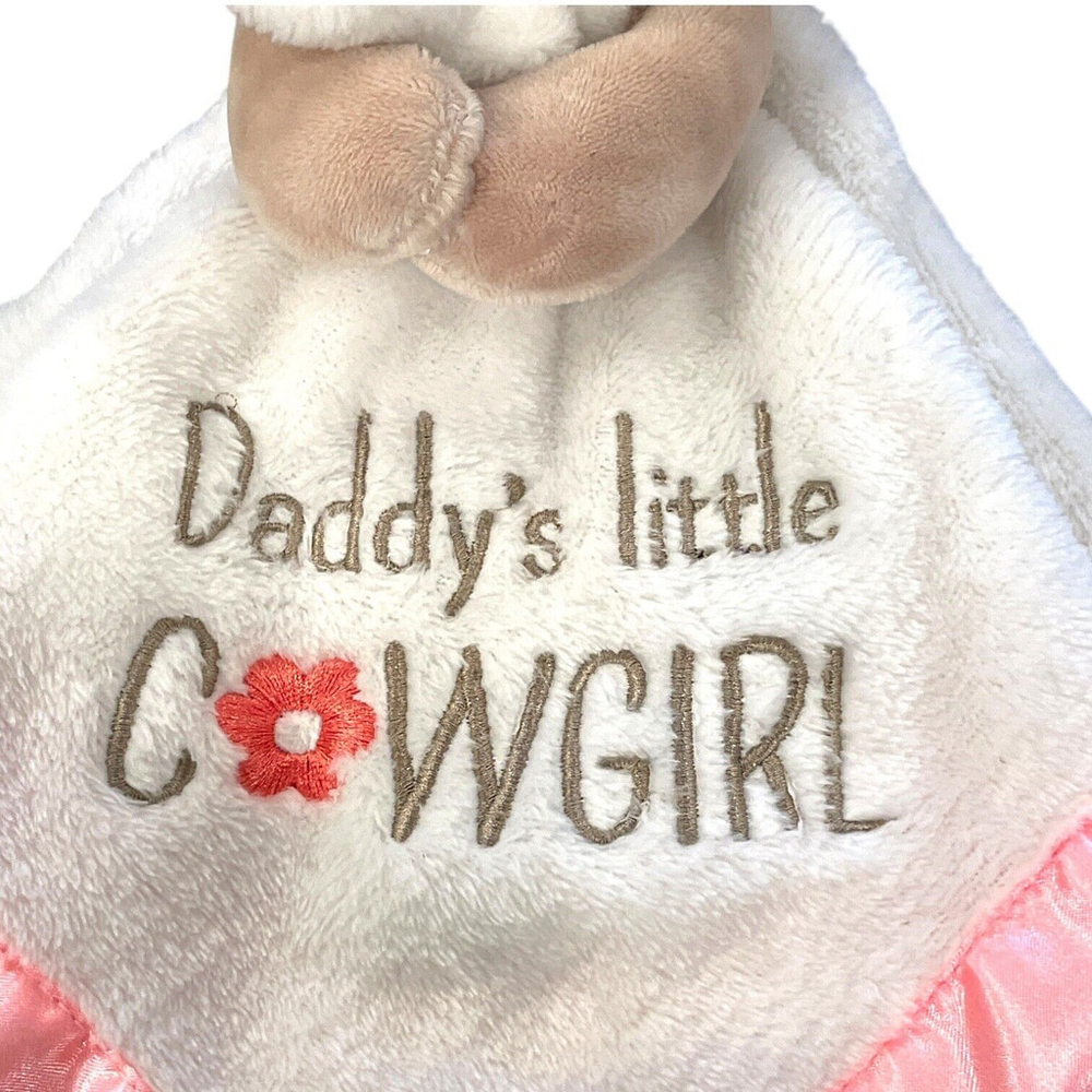 Baby Starters Daddy's Little Cowgirl Security Blanket Lovey Rattle Horse Satiny - Picture 3 of 11
